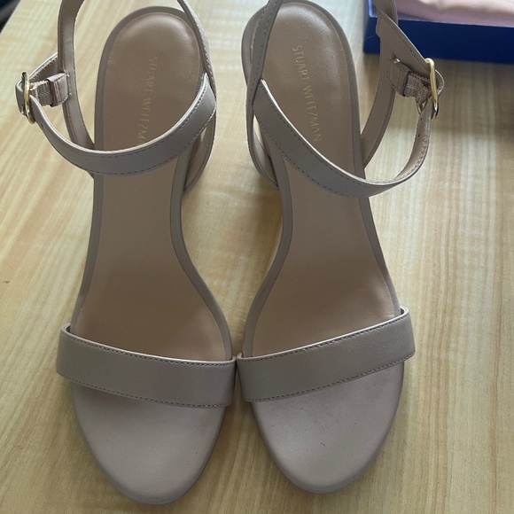 STUART WEITZMAN Dancer 75 Block Sandal Heels 6.5 B - Picture 1 of 9